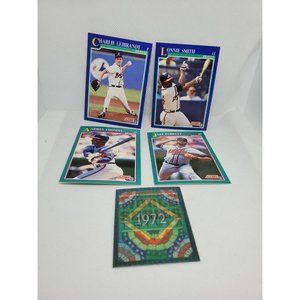Lot Of 4 Score 91 Vintage Braves Baseball Trading Cards W/ World Series 1992